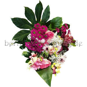 Für Beerdigung Blumenstrauß gebunden in Pink