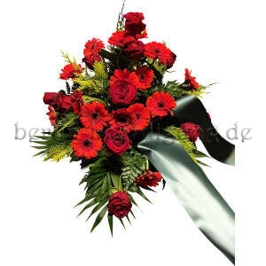 Blumen in Rot für Beerdigung, Trauerfeier und als Grabschmuck an Gedenktagen