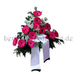 Blumengesteck Beerdigung pink