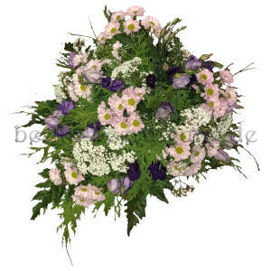 Blumenschmuck mit Sommerblumen in Roas Weiß auf Wunsch mit Schleife