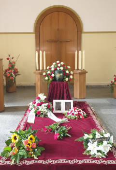 Trauerfeier in der Feierhalle
